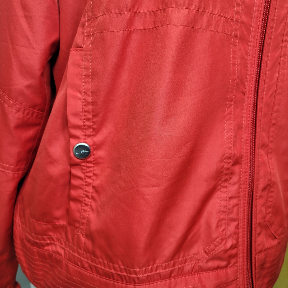 Lauren Ralph Lauren Active Red Utility Windbreaker Long Sleeve Jacket Size XL - Picture 6 of 9
